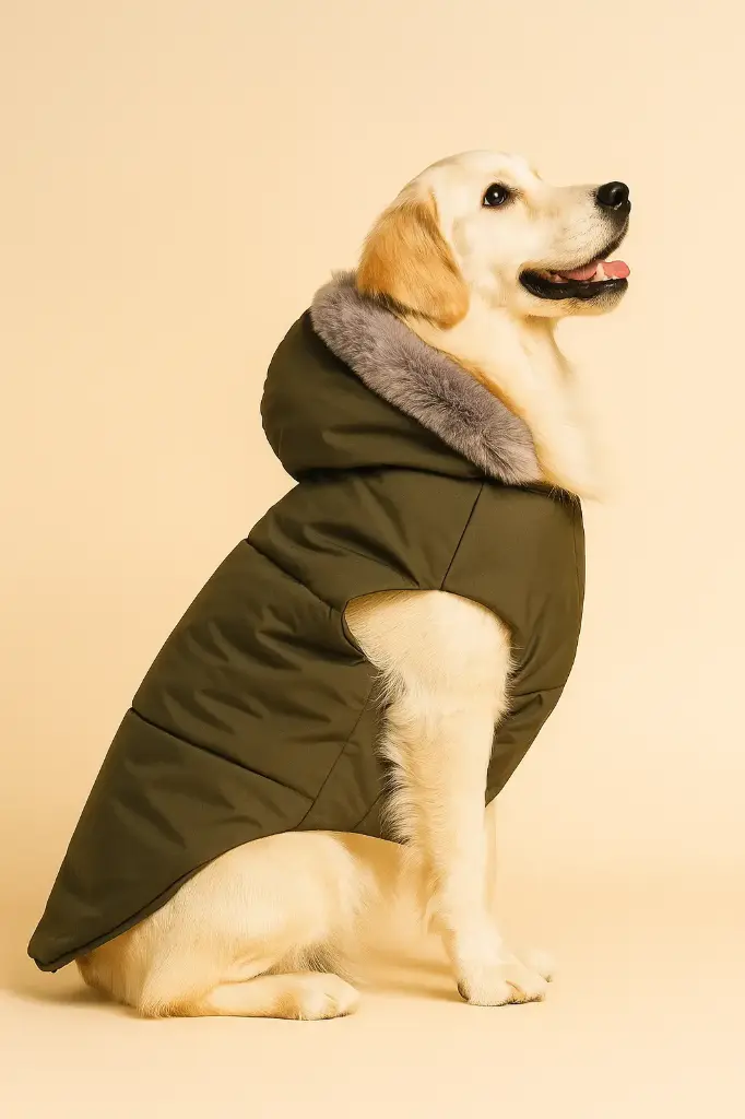 AW25 CHEEKu Olive Fur Hooded Jacket