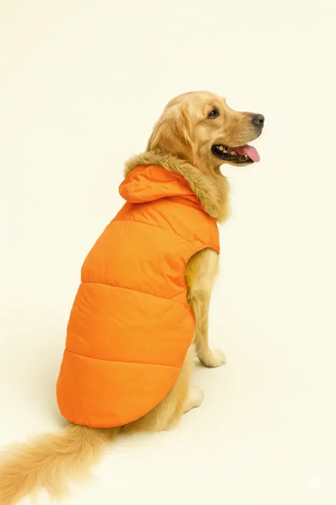 AW25 CHEEKu Orange Fur Hooded Jacket