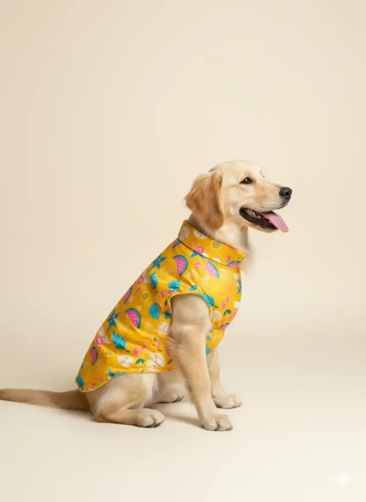 AW25 CHEEKu Yellow Printed Jacket (Blue Reversible)