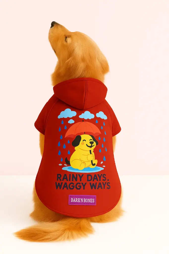 AW25 CHEEKu Half Sleeve Red Raincoat