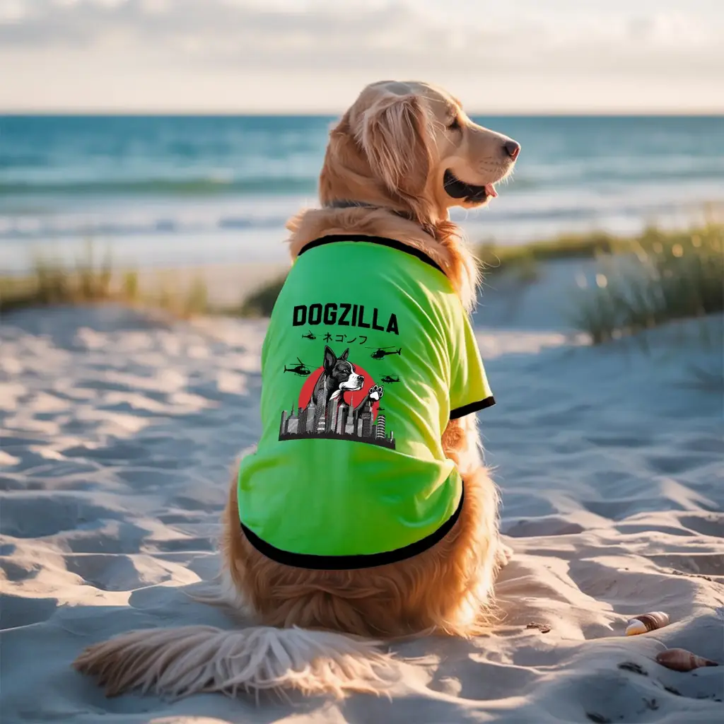 Dogzilla - Green - Ultra Soft 100% Cotton Graphic Tshirt