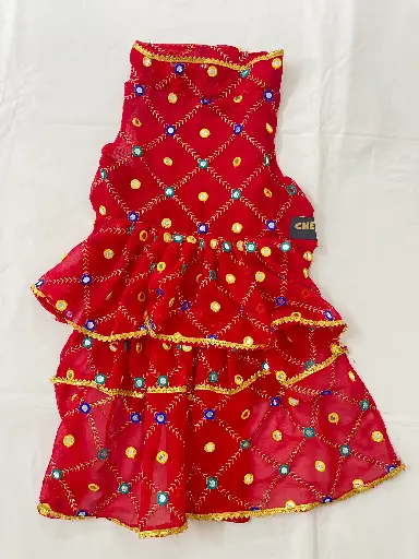 SS25 CHEEKu Red Wedding Dress
