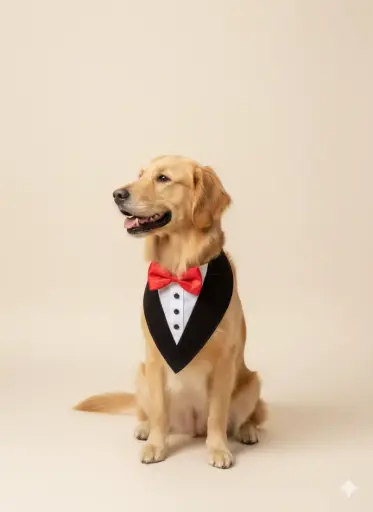 SS25 CHEEKu Black Tuxedo Bandana 