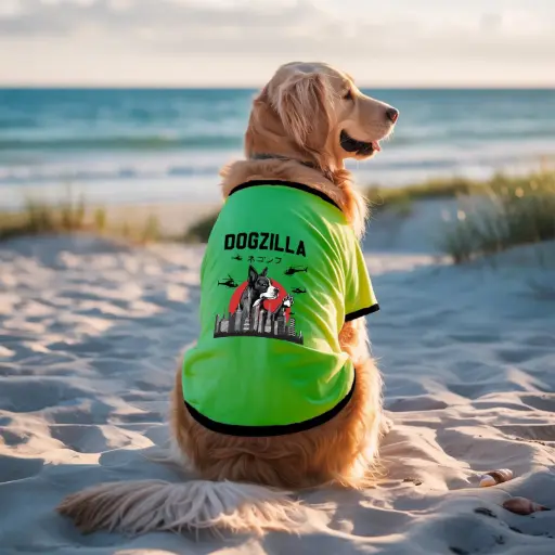 Dogzilla - Green - Ultra Soft 100% Cotton Graphic Tshirt